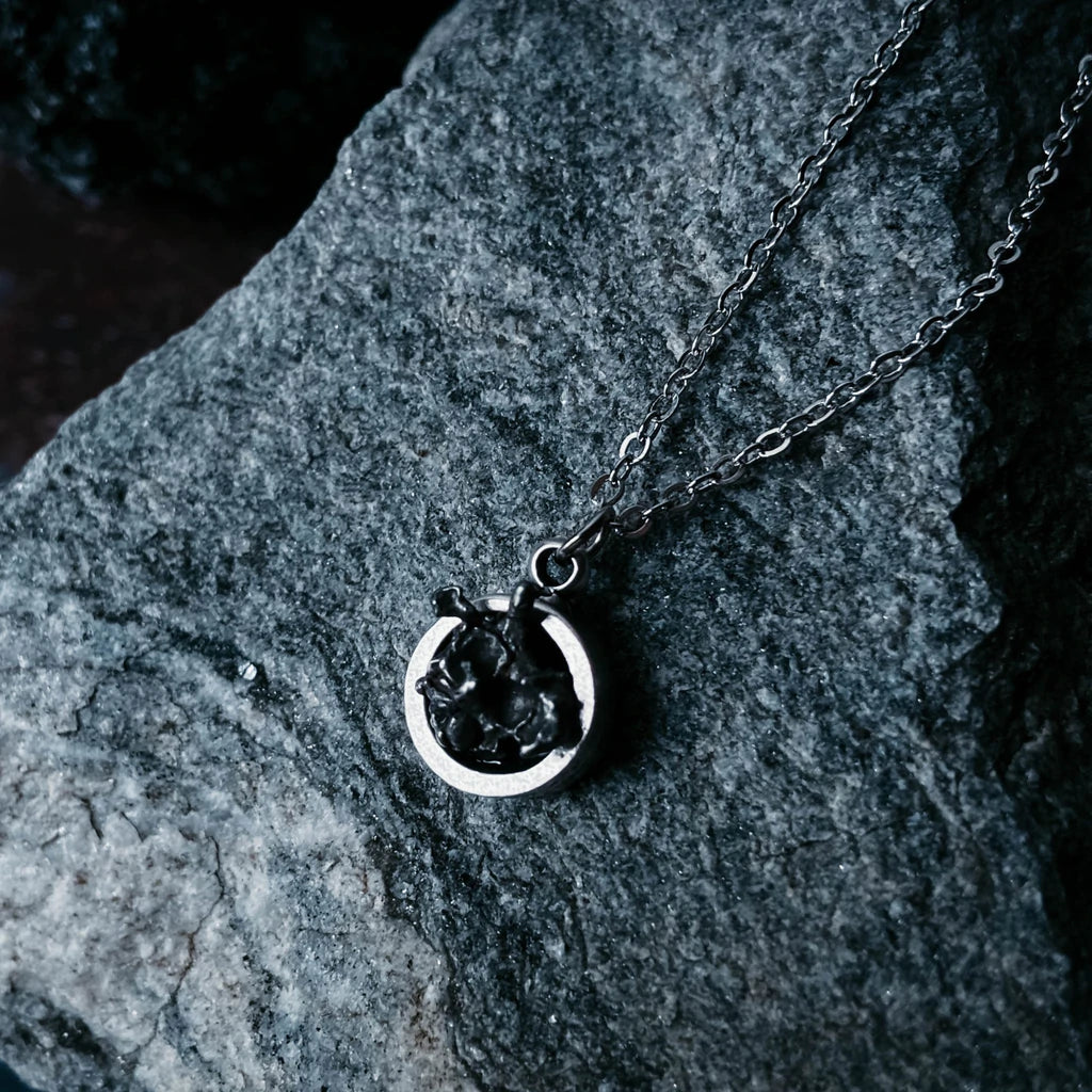 meteorite necklace with Tektite and Libyan desert glass pendant - Helia  Beer Co