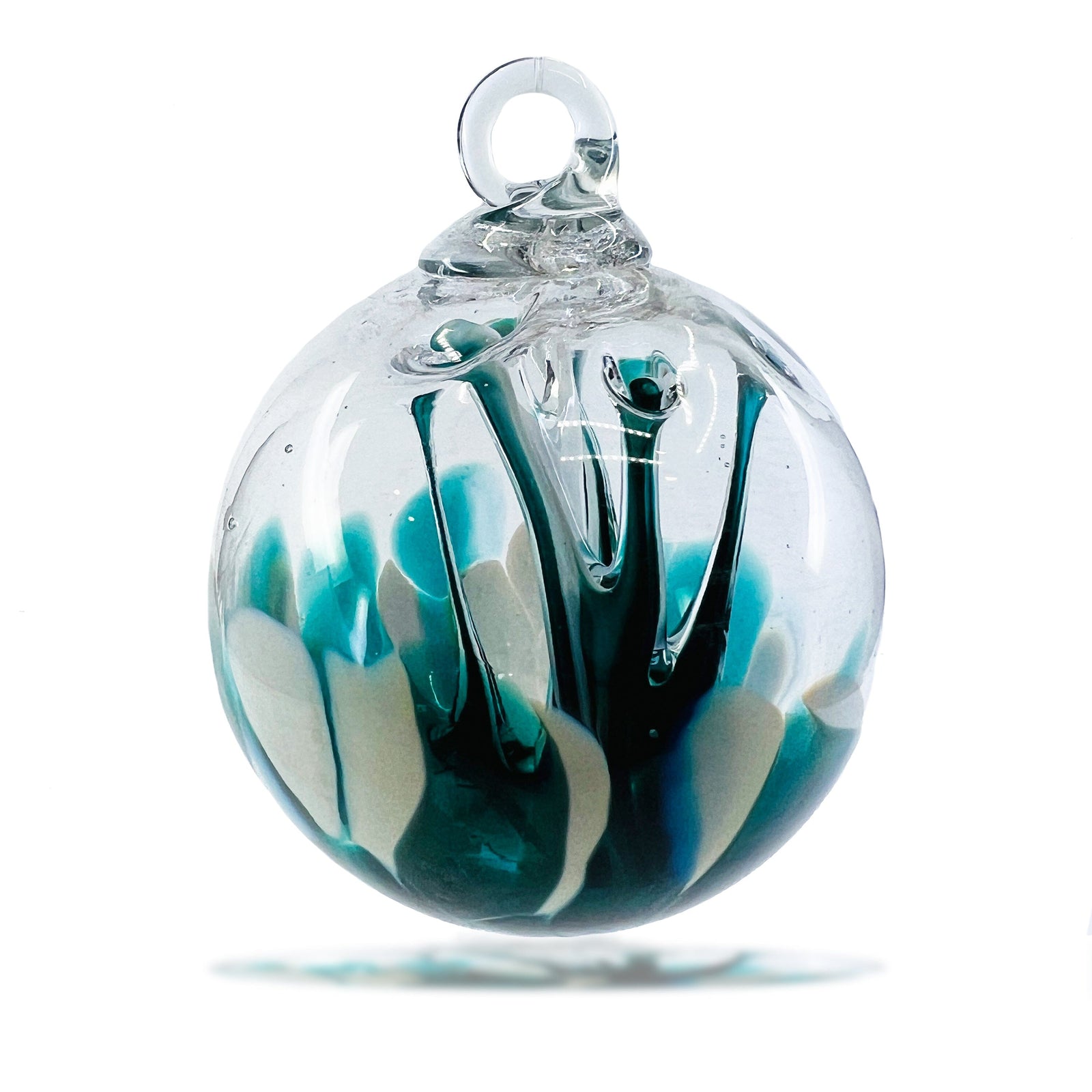 Tree of Life Ornament, Waterfall Wish Ball Luke Adams Glass Blowing Studio 
