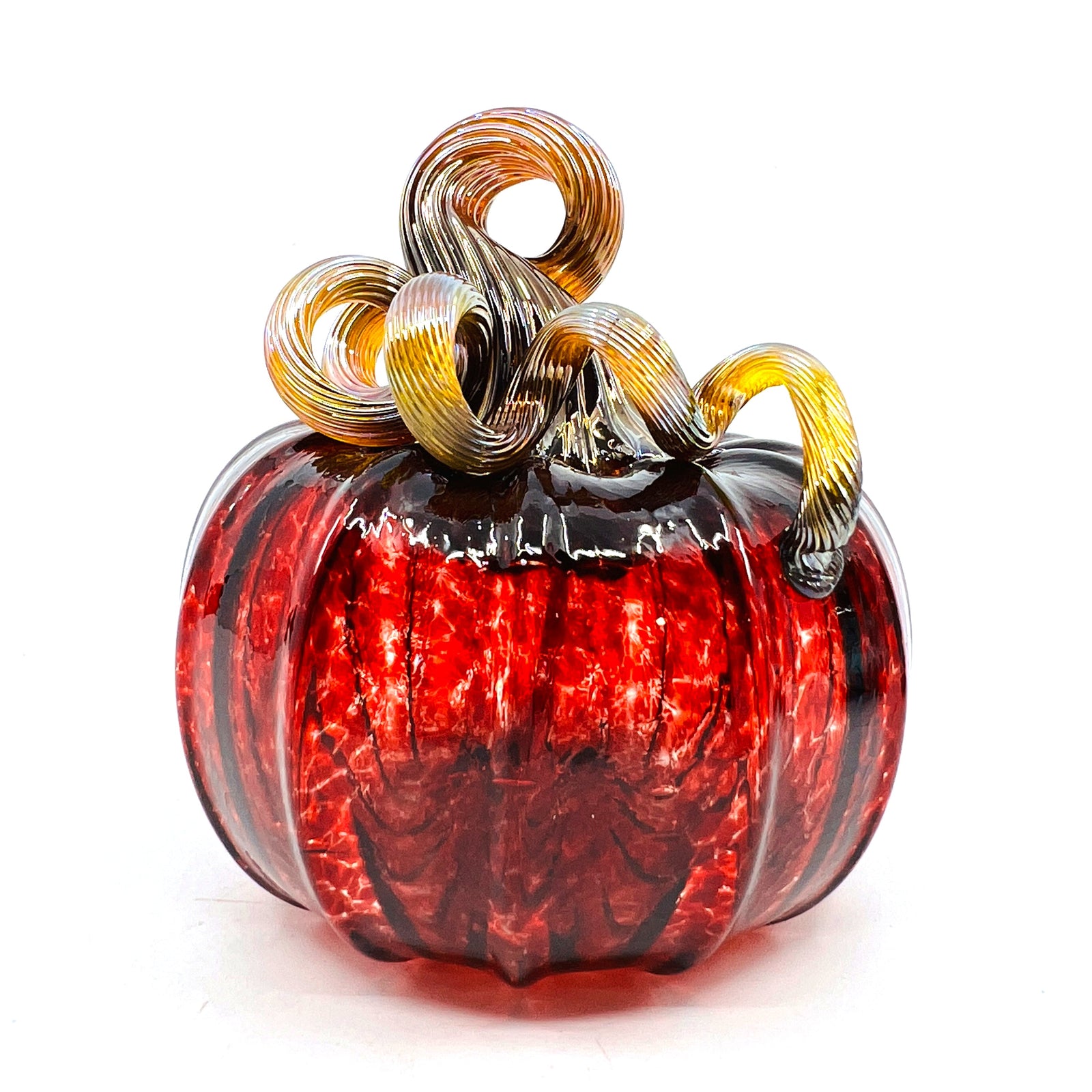 Mini Pumpkin, Garnet Pumpkin Luke Adams Glass Blowing Studio 