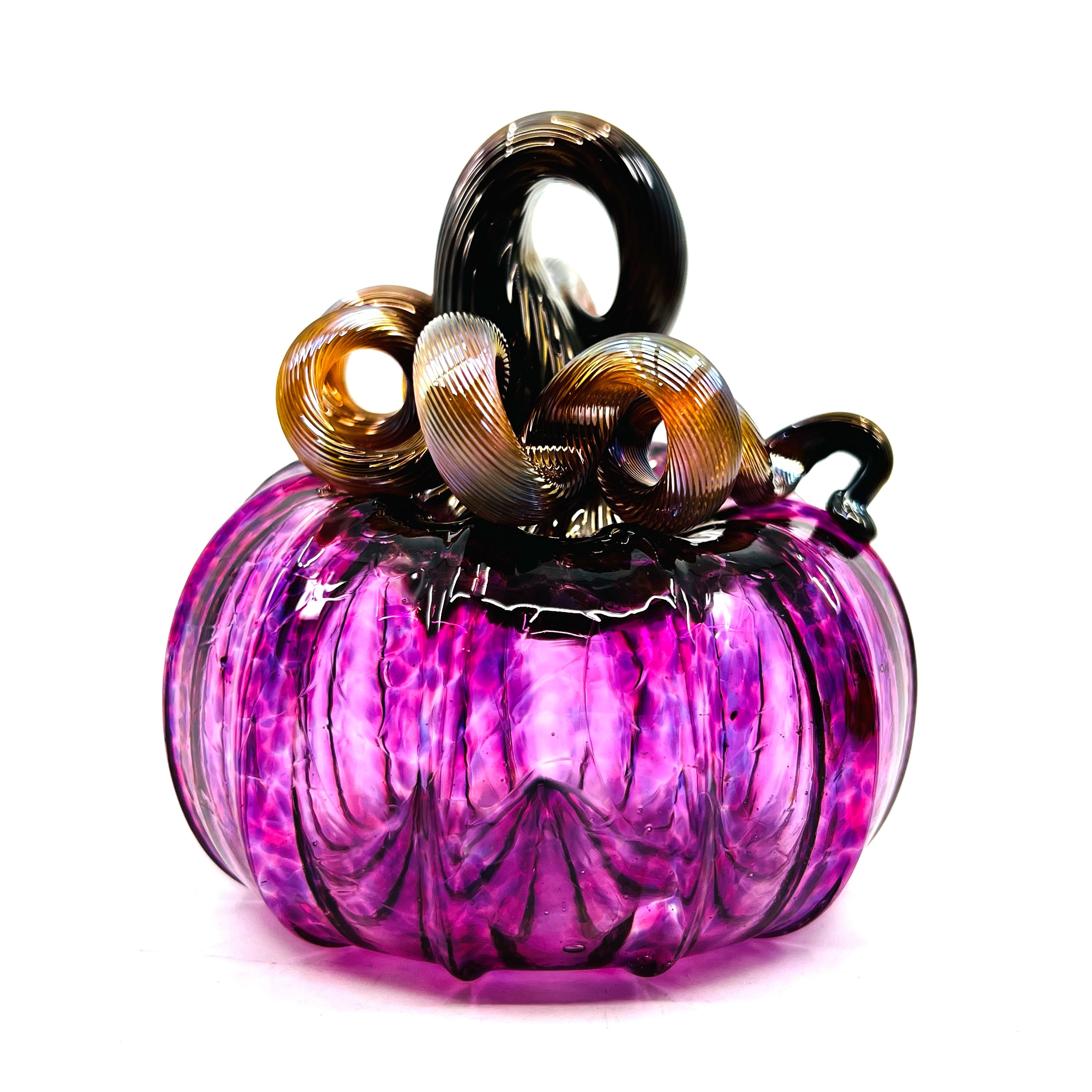 Mini Pumpkin, Alexandrite - Luke Adams Glass Blowing Studio