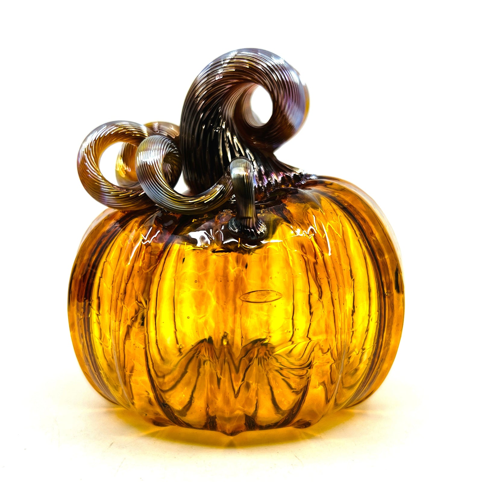 Mini Pumpkin, Citrine Pumpkin Luke Adams Glass Blowing Studio 