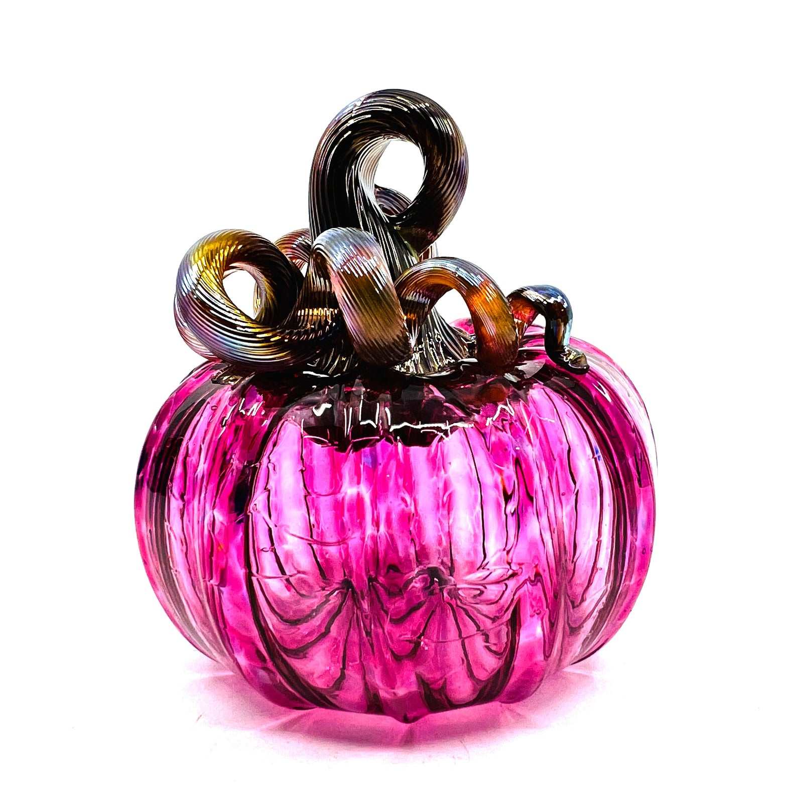 Mini Pumpkin, Tourmaline Pumpkin Luke Adams Glass Blowing Studio 