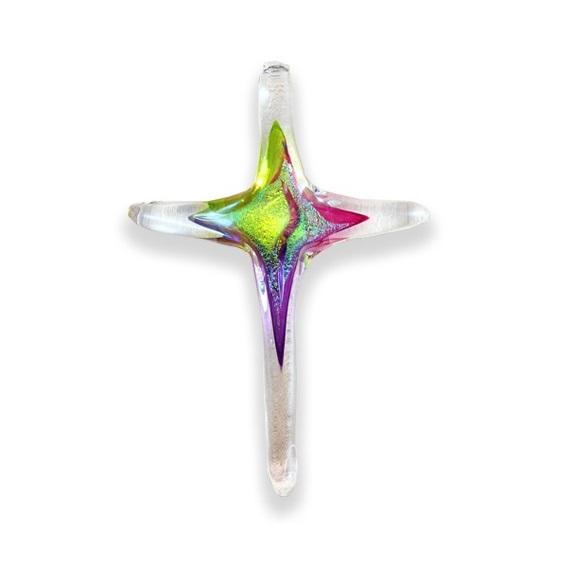 Large Cross Suncatchers Luke Adams Glass Blowing Studio 
