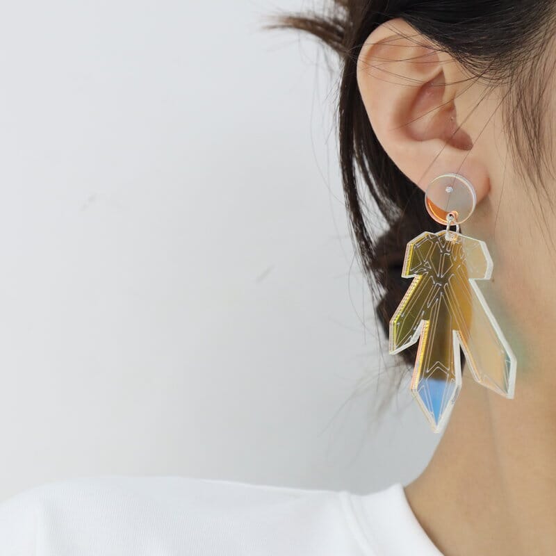 Acrylic Earrings, Iridescent Crystal Jewelry - 