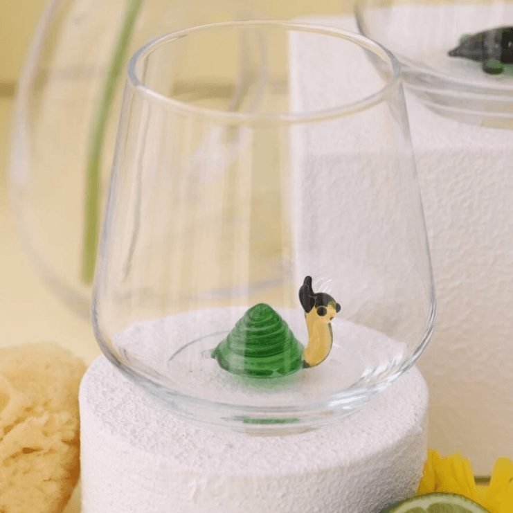 Tiny Animal Wine Glass, Snail Decor MiniZoo 