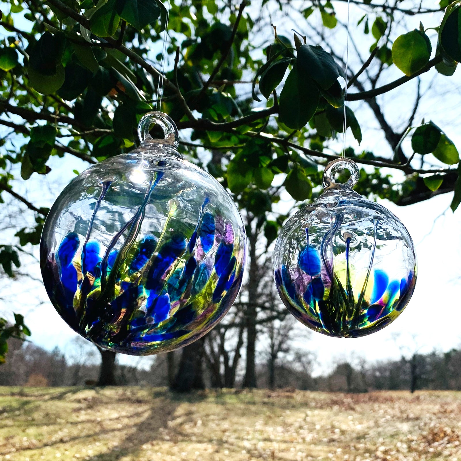 Wish Ball, Sea Sky Violet Wish Ball Luke Adams Glass Blowing Studio 