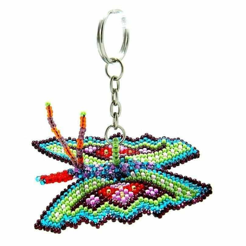 Glass Beaded Key Chain, Butterfly Accessory Lumily 