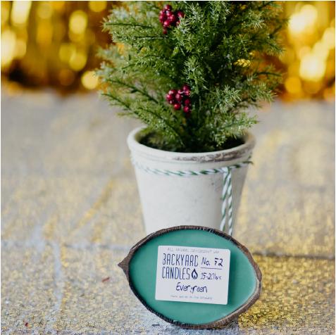 Coconut Shell Candle, Evergreen Decor Backyard Candles 