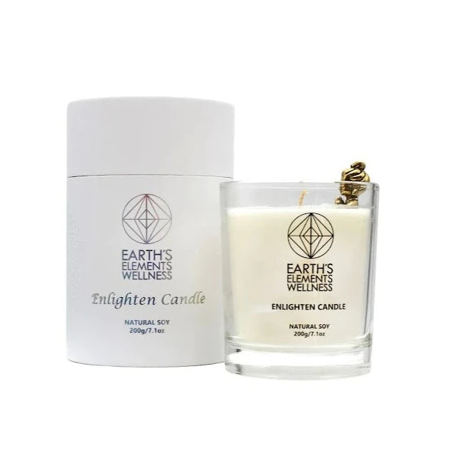 Crystal Candle, Enlighten Decor Earth's Elements 