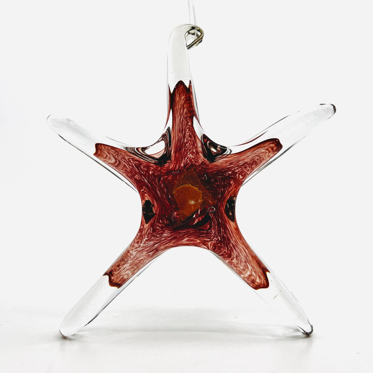 Star Ornament, Garnet Suncatcher Luke Adams Glass Blowing Studio 