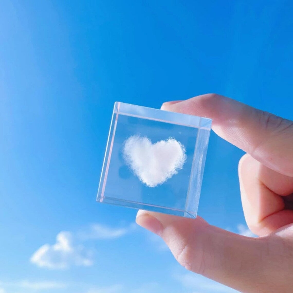 Heart Cloud Paperweight Luke Adams Glass Blowing Studio 