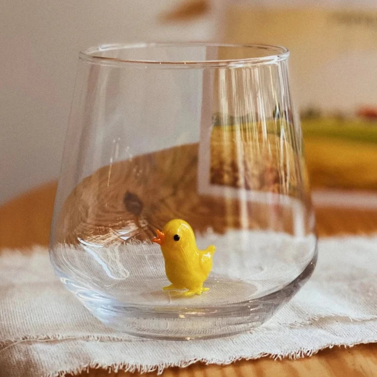 Tiny Animal Wine Glass, Ducky Decor MiniZoo 