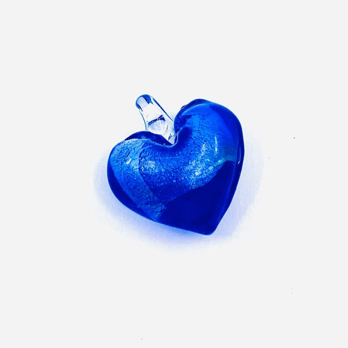 Glass Foil Hearts, Sea Miniature - 