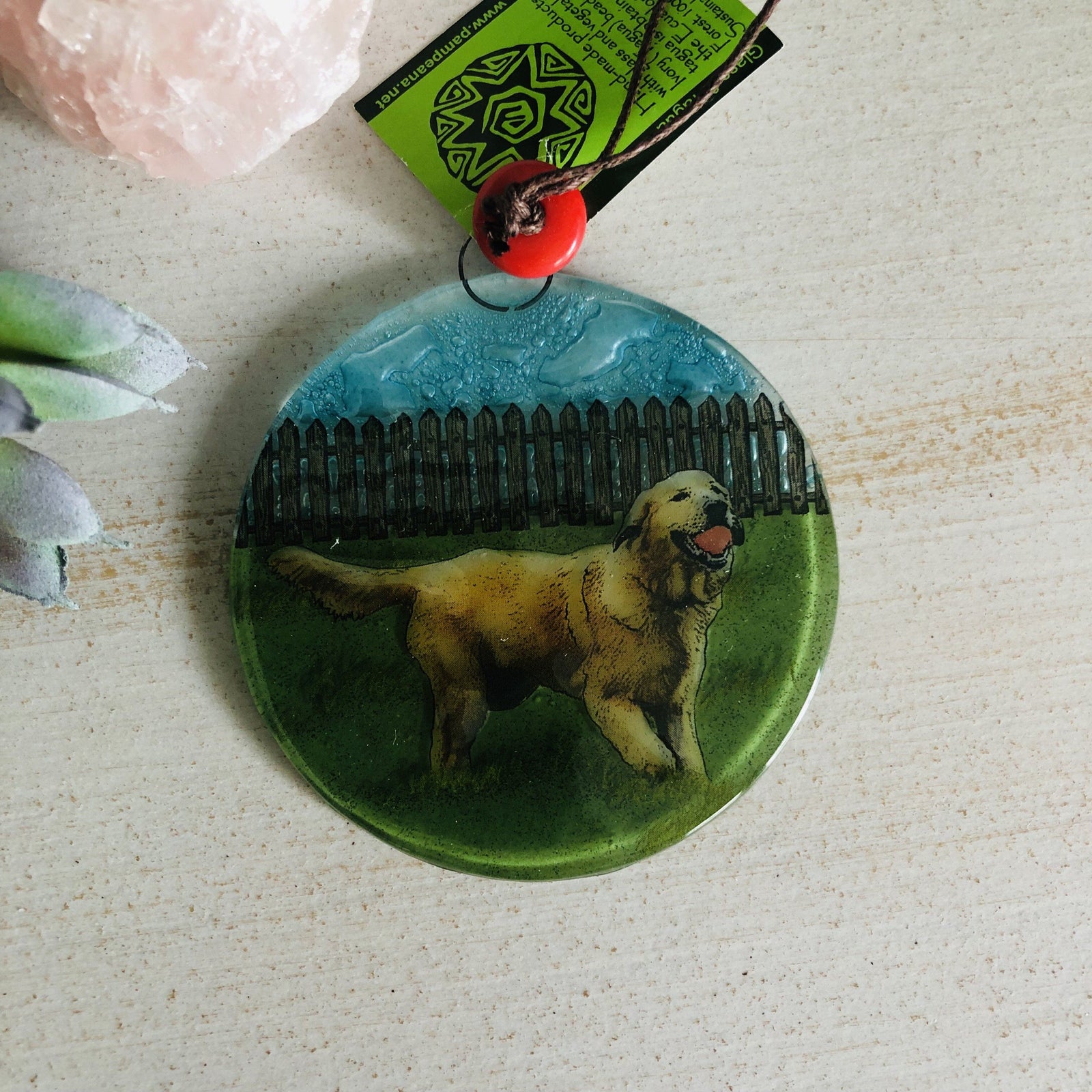 Fair Trade Ornament 36 Golden Retriever Ornament Pam Peana 