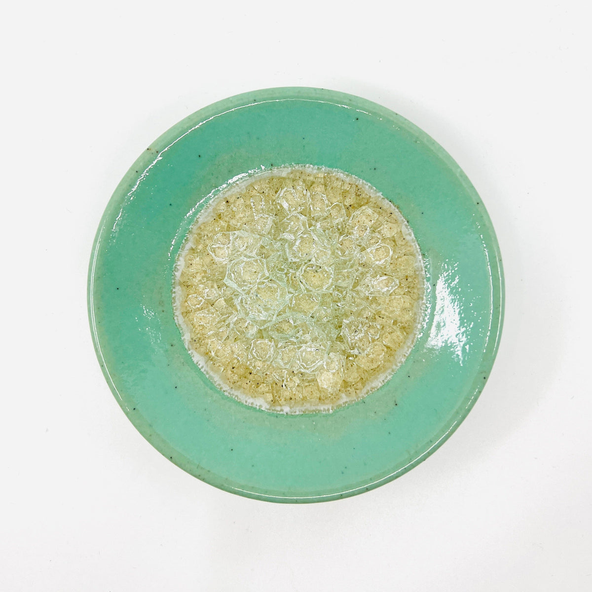Small Ceramic and Glass Dish, Hint O&#39; Mint Decor Dock 6 
