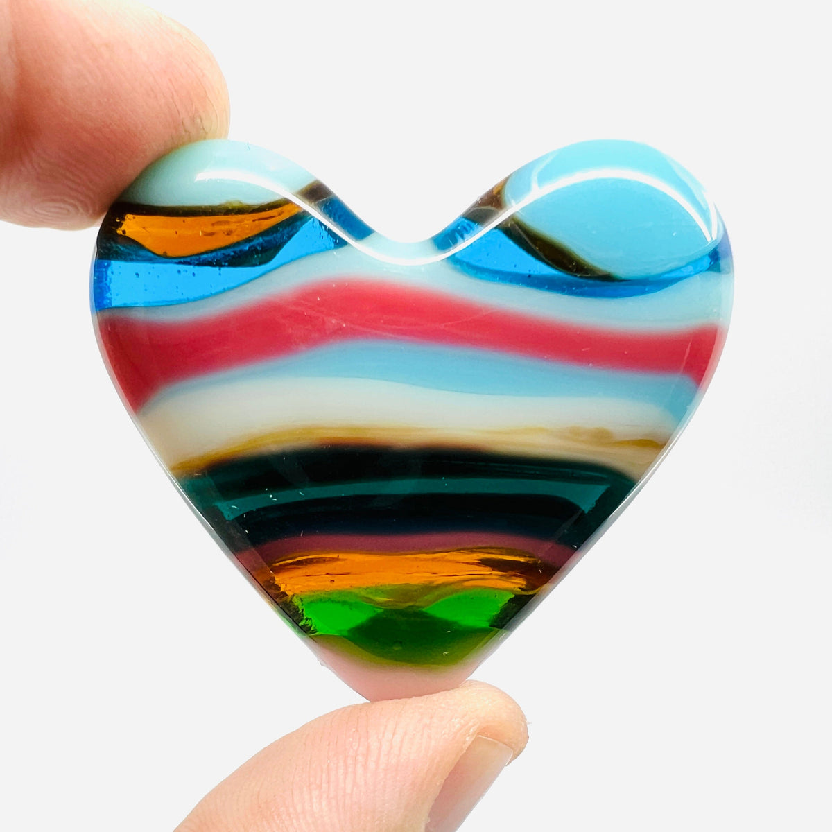 Fused Pocket Heart 128 Miniature Glimmer Glass Gifts 