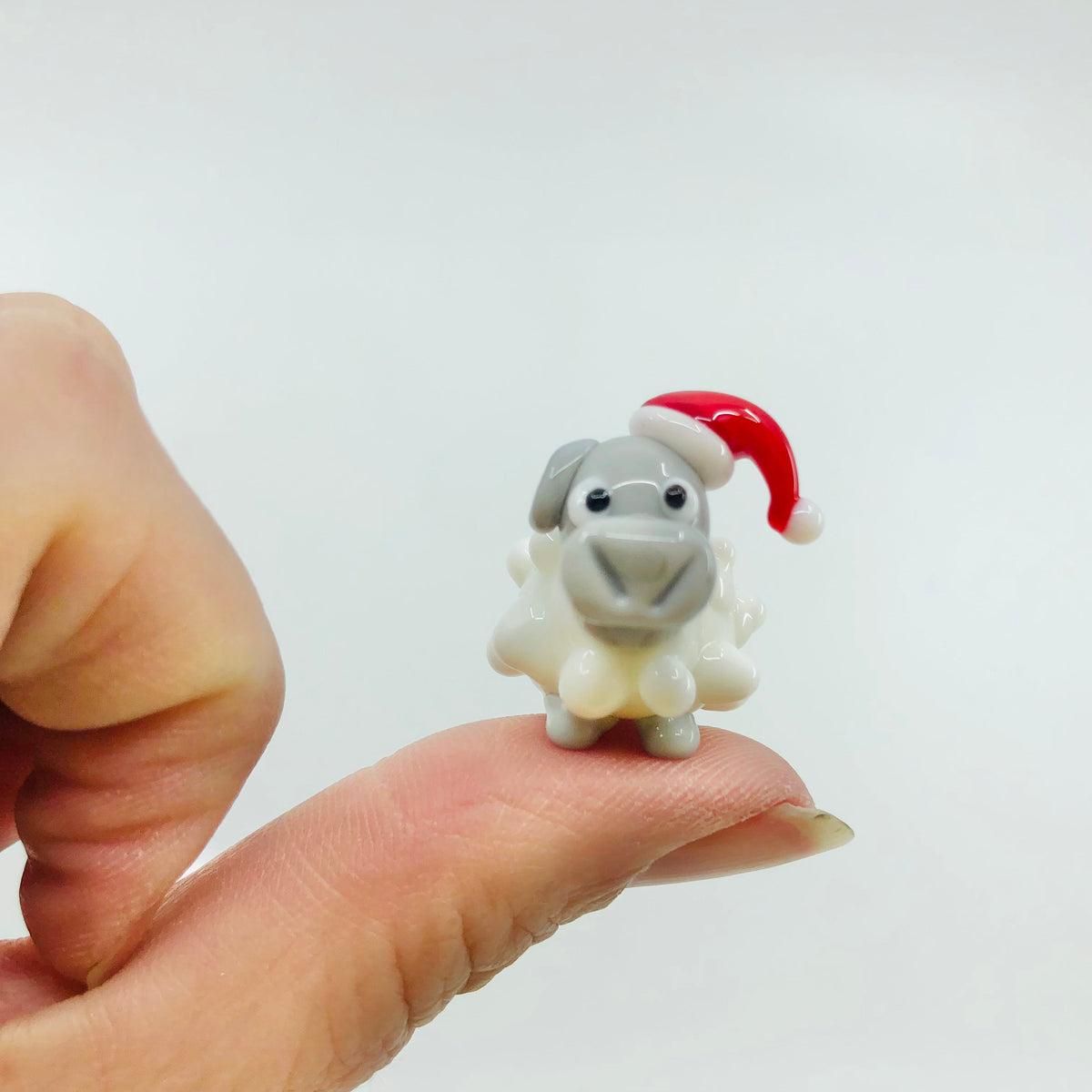 Tiny Santa Sheep Miniature - 