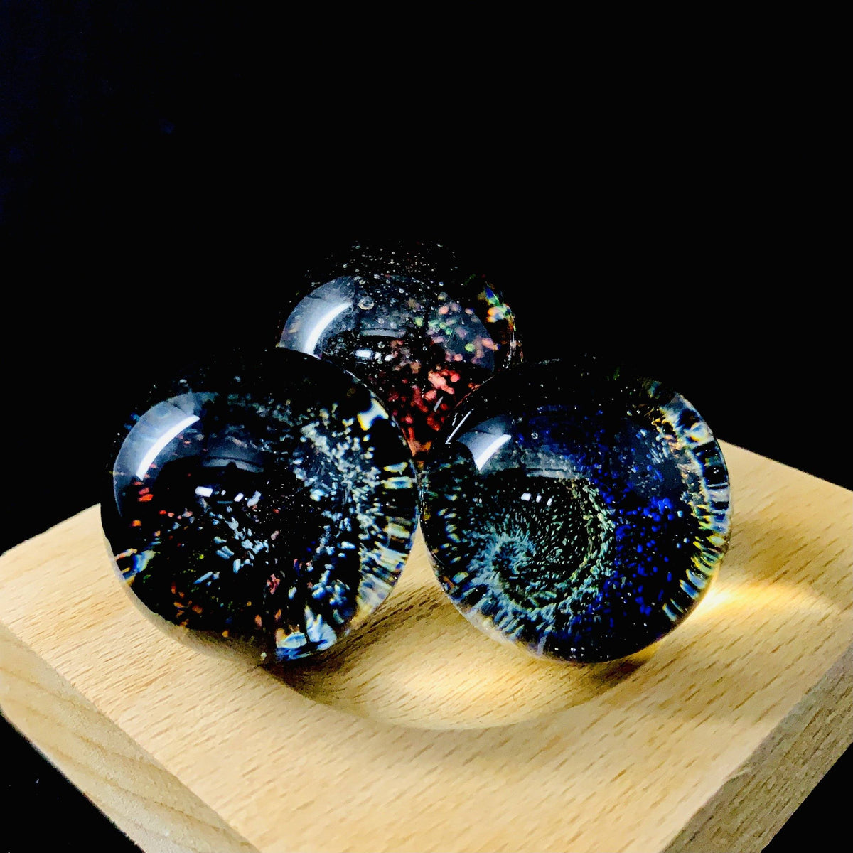 Galaxy Spheres Luke Adams Glass Blowing Studio Kaleidoscope Swirl 