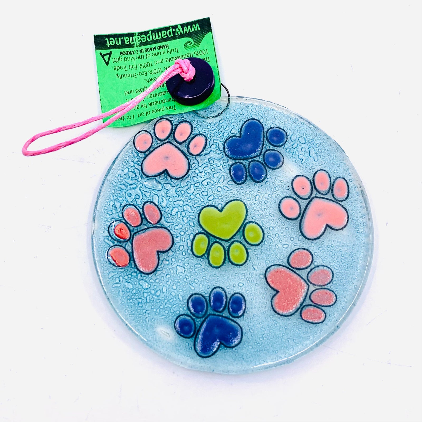 Fair Trade Ornament 162 Paw Prints Ornament Pam Peana 
