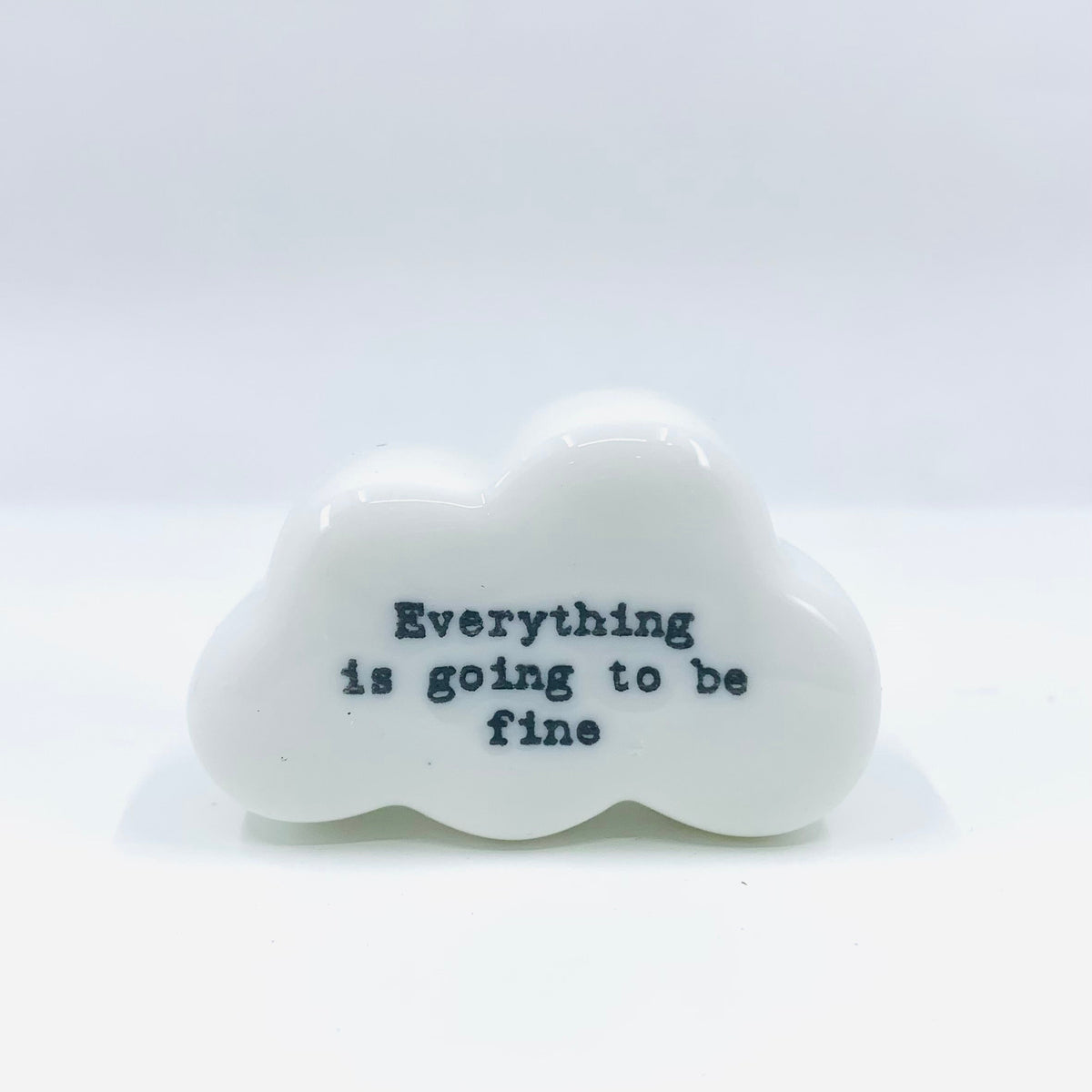 Little Porcelain Cloud Figures Miniature East of India Everything is going to be fine 