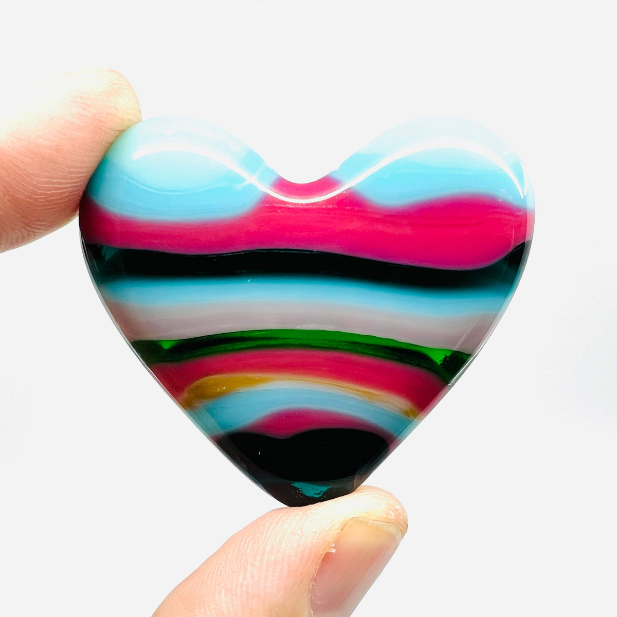Fused Pocket Heart 43 Miniature Glimmer Glass Gifts 