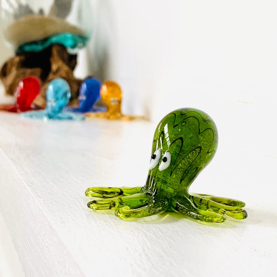 Glass Octopus, Green Miniature Chesapeake Bay 