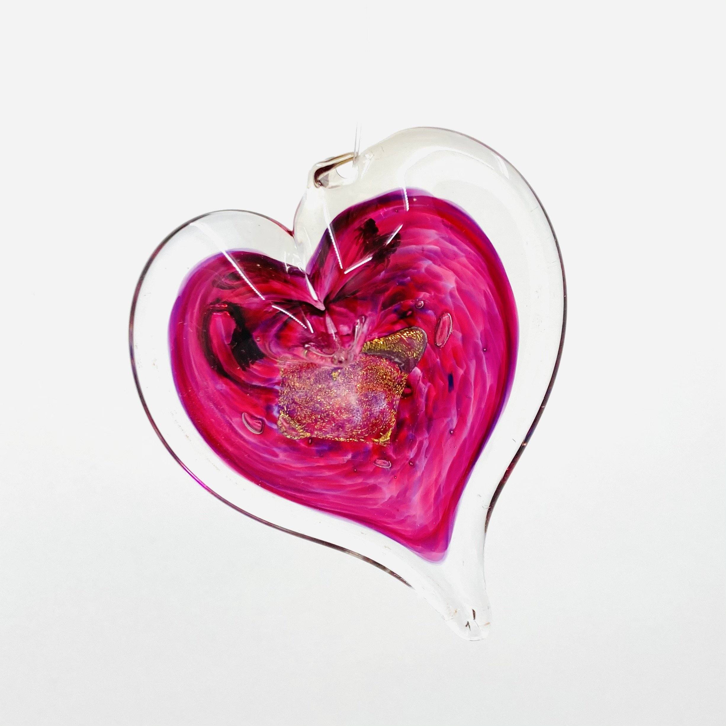 June Birthstone Small Heart- Alexandrite - Luke Adams Glass