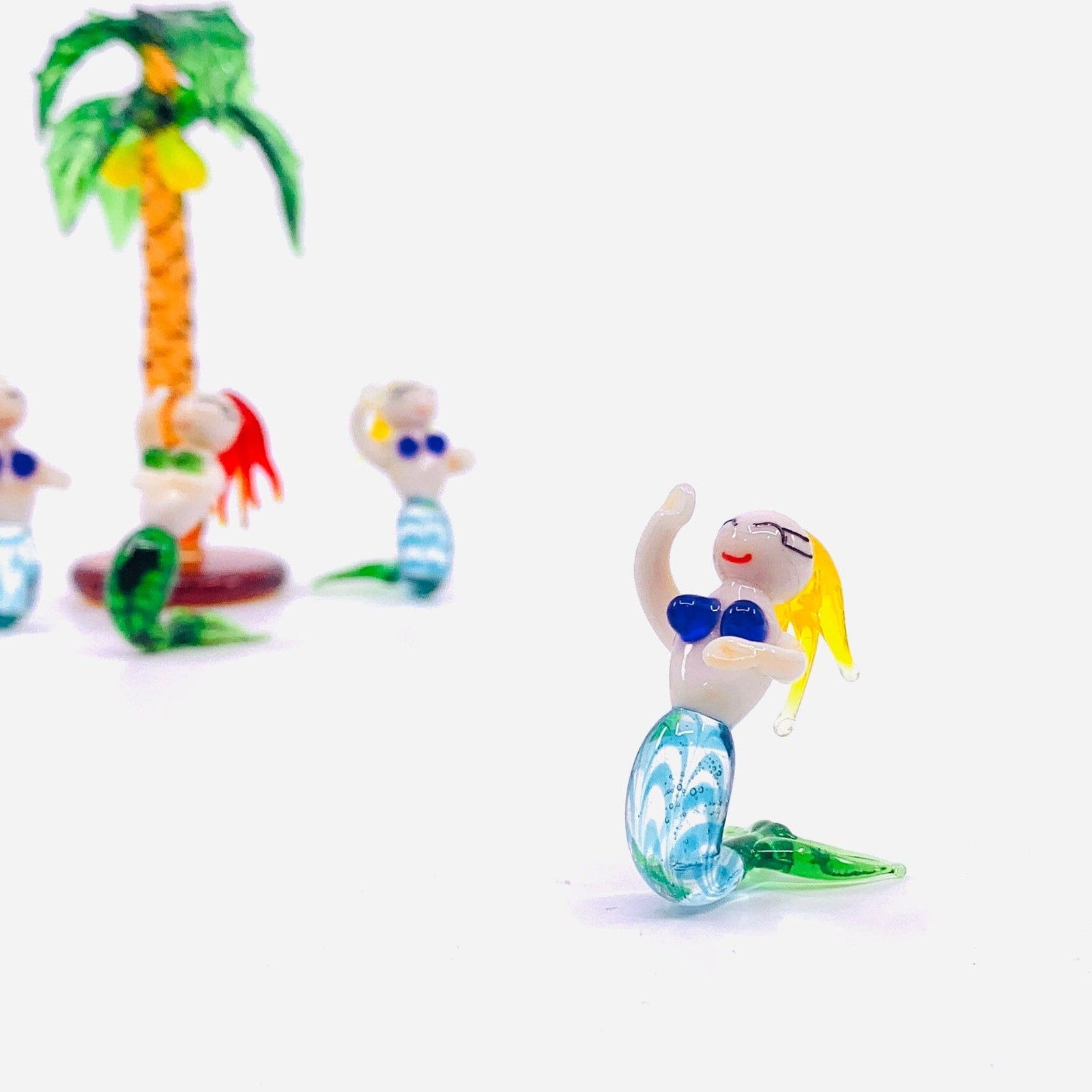 Dancing Glass Mermaid, Blonde Decor Chesapeake Bay 