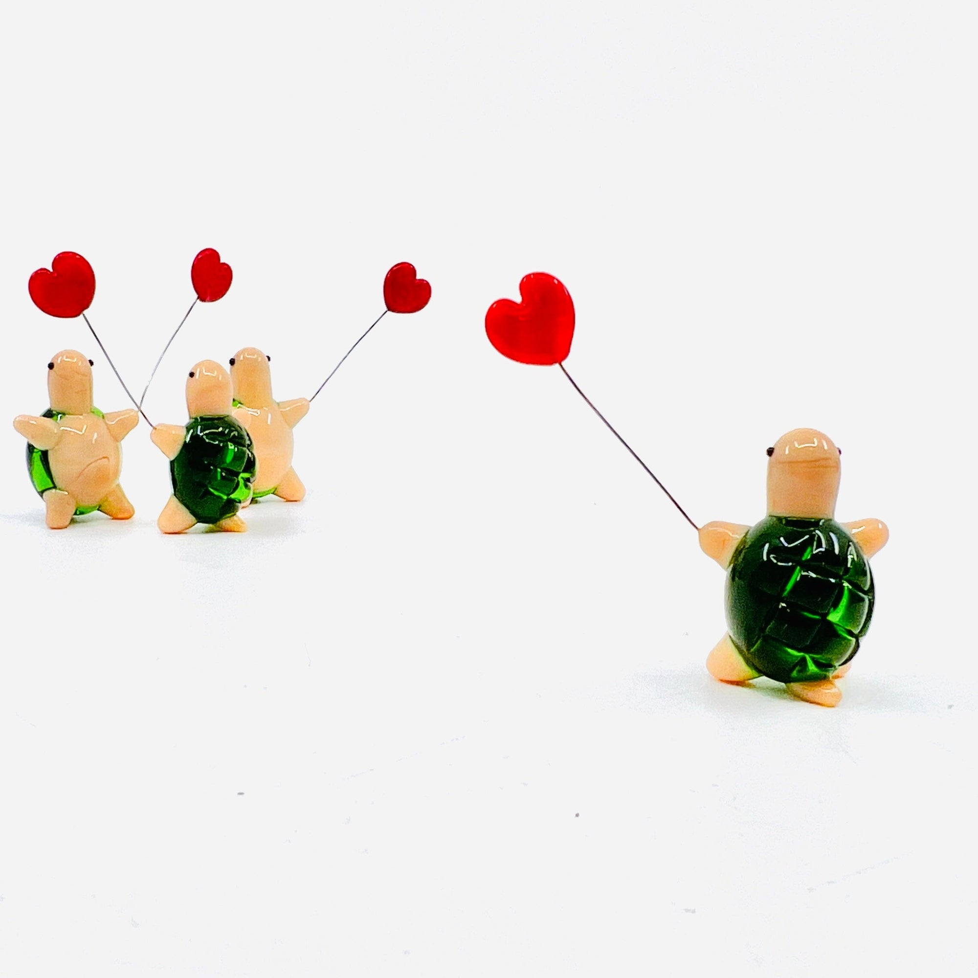 Little Glass Love Balloon, Turtle Miniature - 
