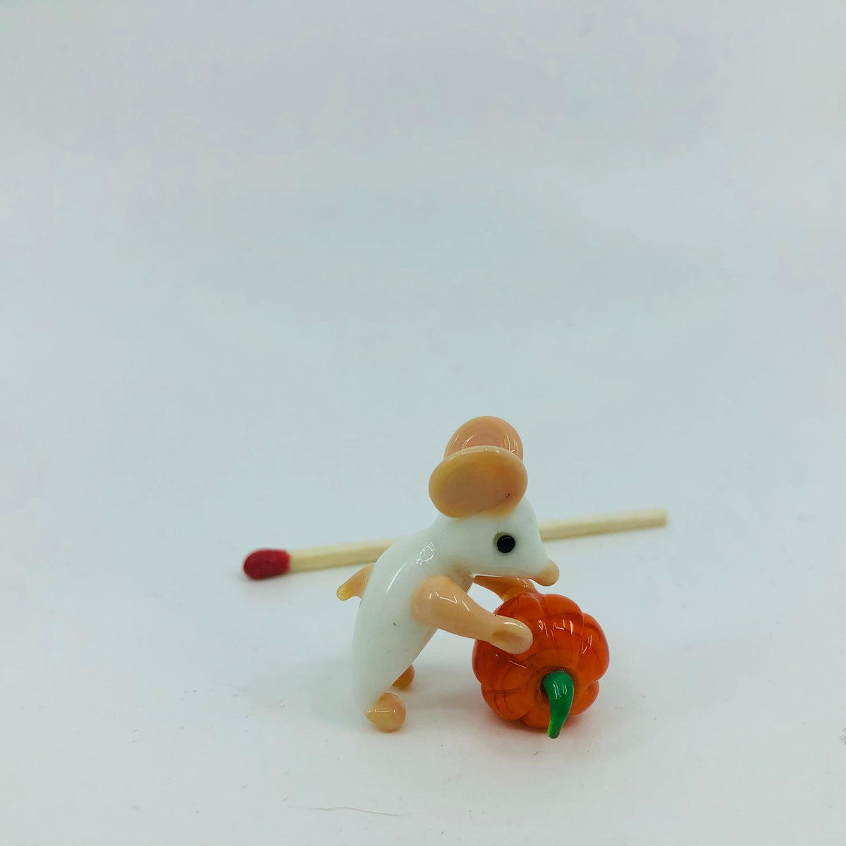 Tiny Pumpkin Pal Mouse - Rolling Miniature - 