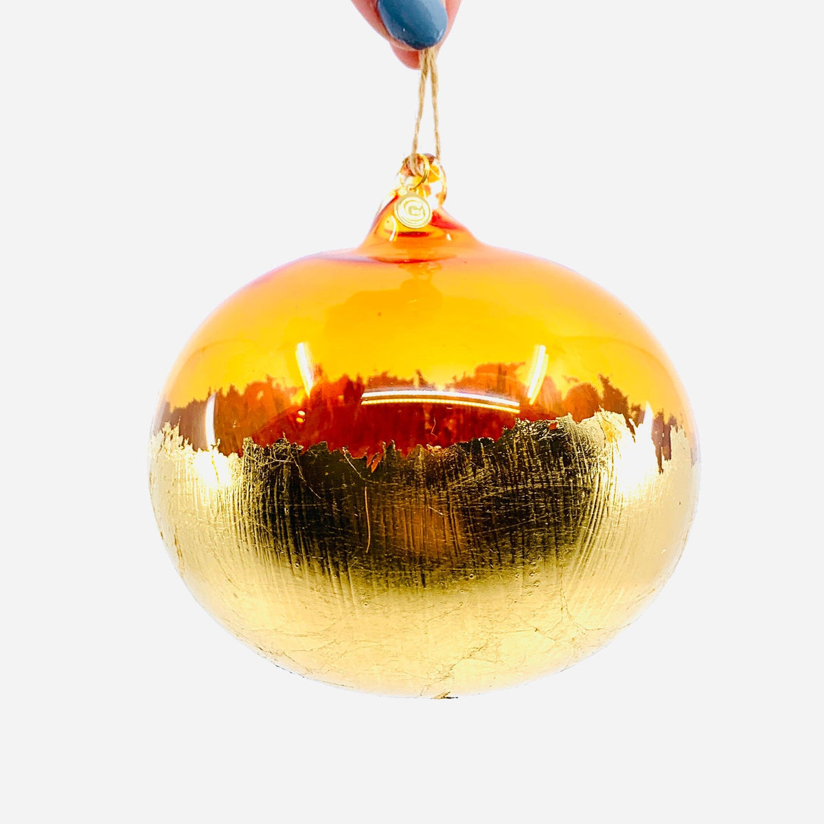 Rainbow Gold Dipped Orb Ornament One Hundred 80 Degrees L 