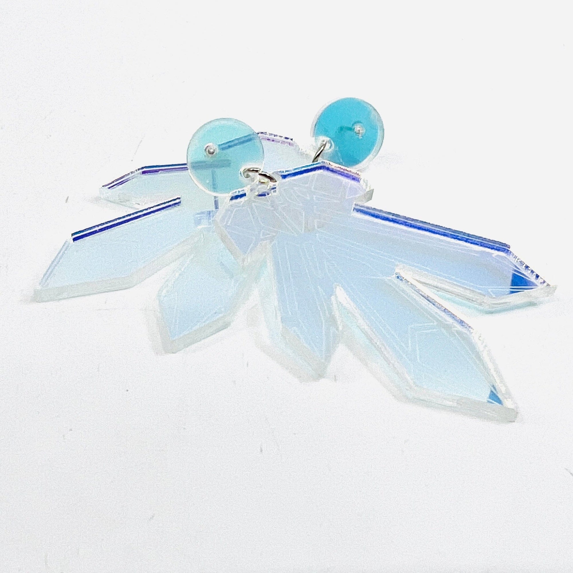 Acrylic Earrings, Iridescent Crystal Jewelry - 