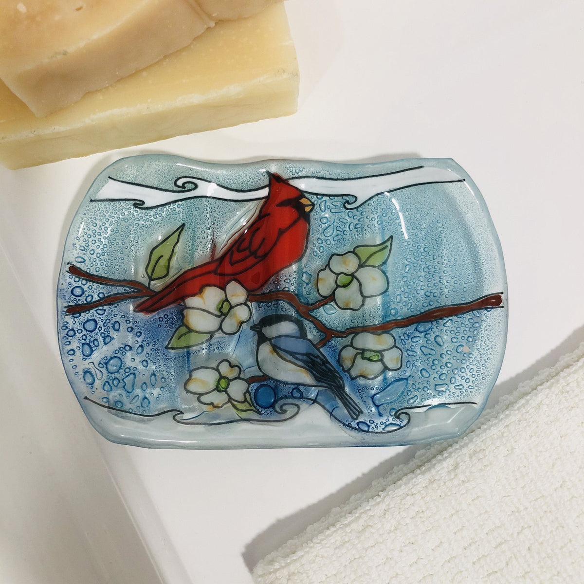 Fair Trade Soap Dish - SD-5 Luke Adams Glass Blowing Studio 