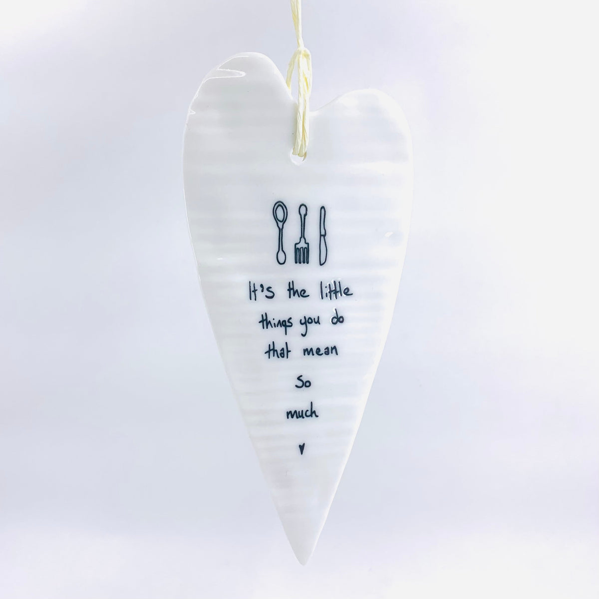 Heart Tag Ornaments Ornament East of India It’s the little things you do that mean so much 