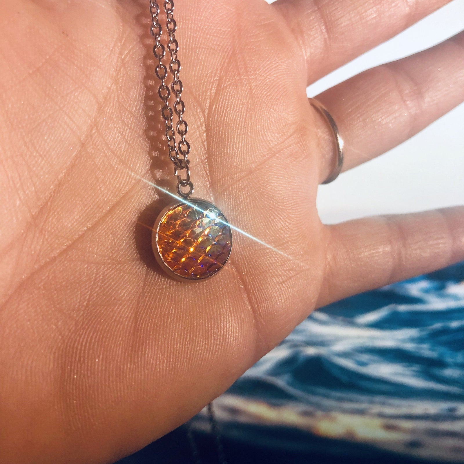 Mermaid Tail Necklace Luke Adams Glass Blowing Studio 