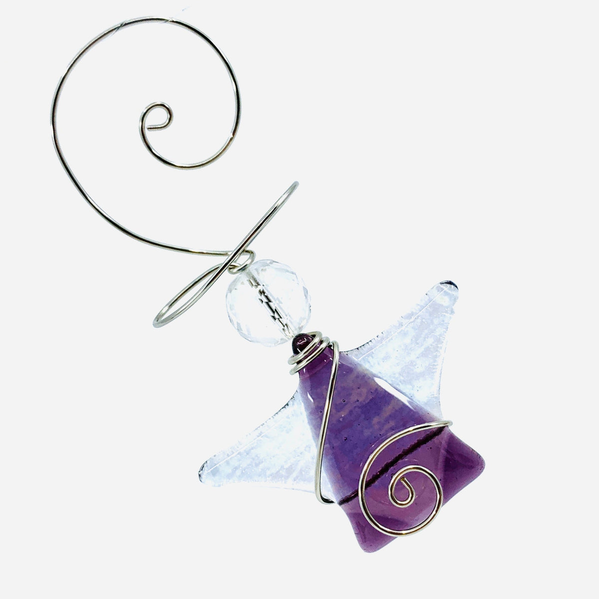 Fused Tiny Angels Ornament Haywire Art Violet 