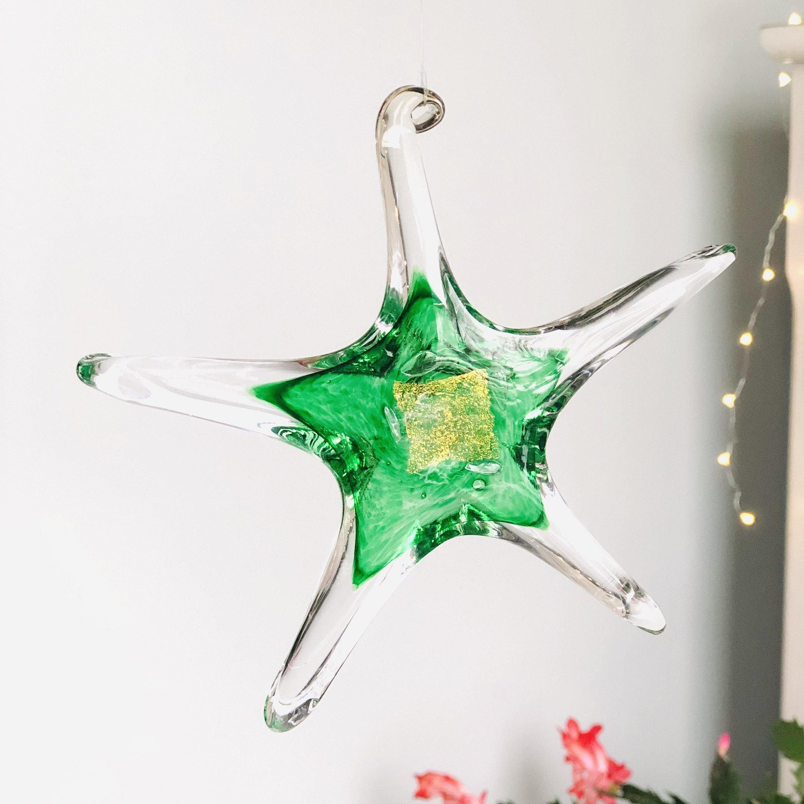 May Birthstone Hanging Star Luke Adams Glass Blowing Studio 