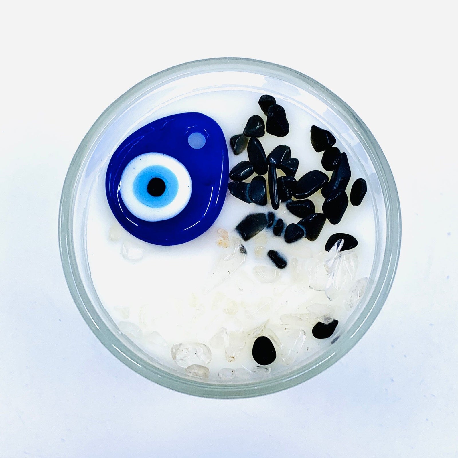 Crystal Candle, Evil Eye Decor Earth's Elements 