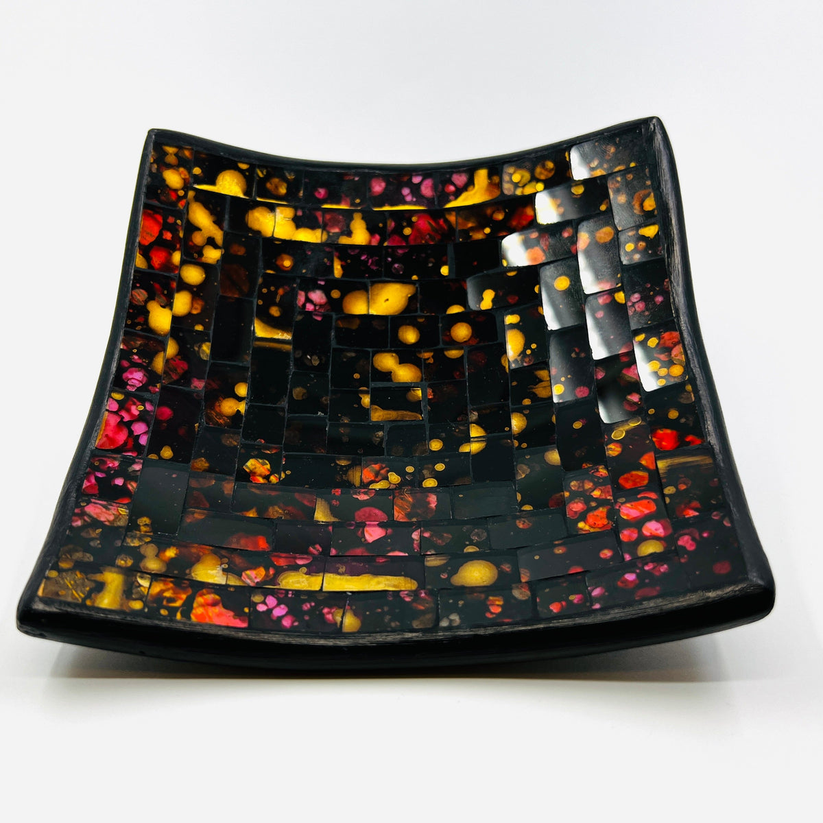 Glass Mosaic Dish, Onyx Decor M. S. Tropical Enterprises 