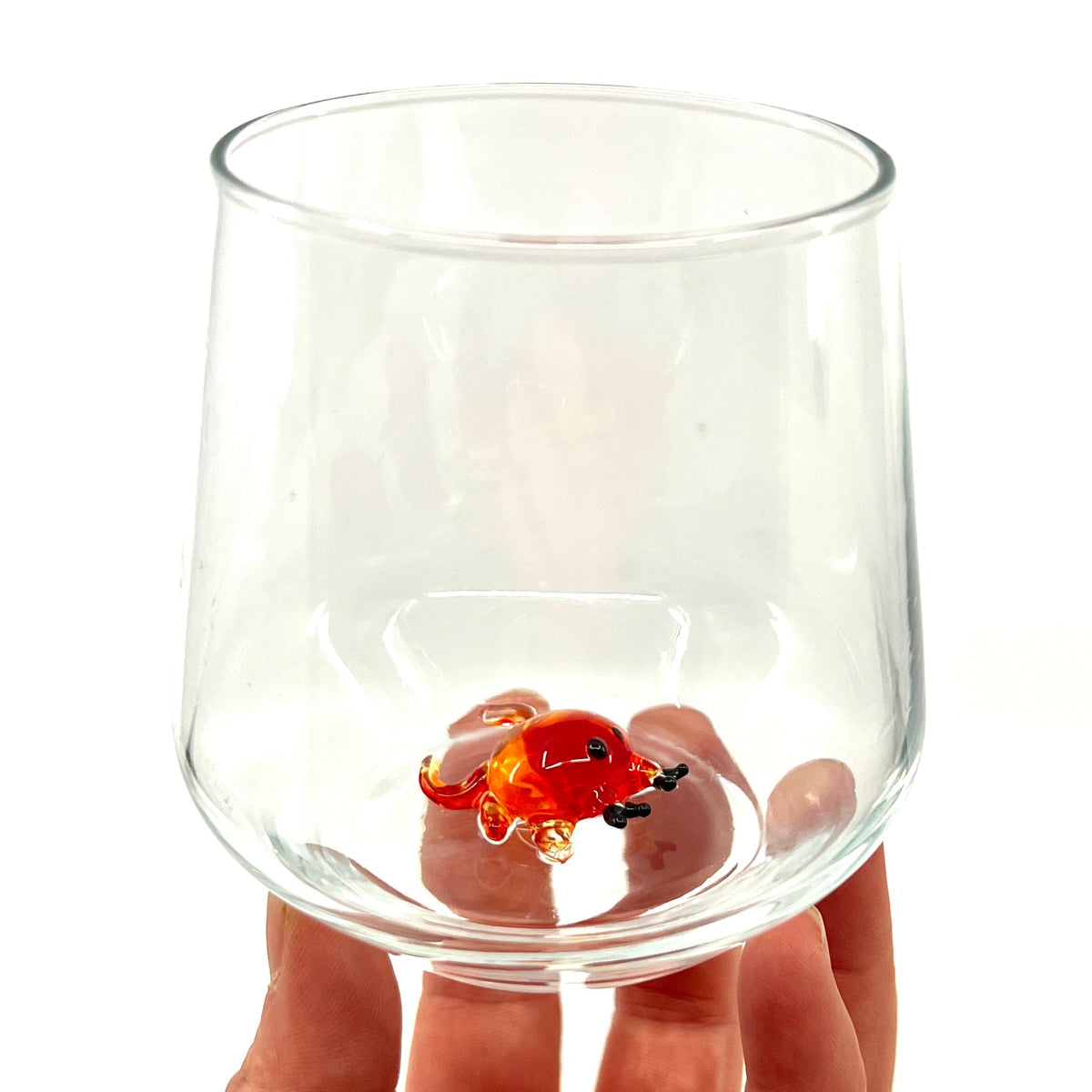 Tiny Animal Wine Glass, Crab Decor MiniZoo 