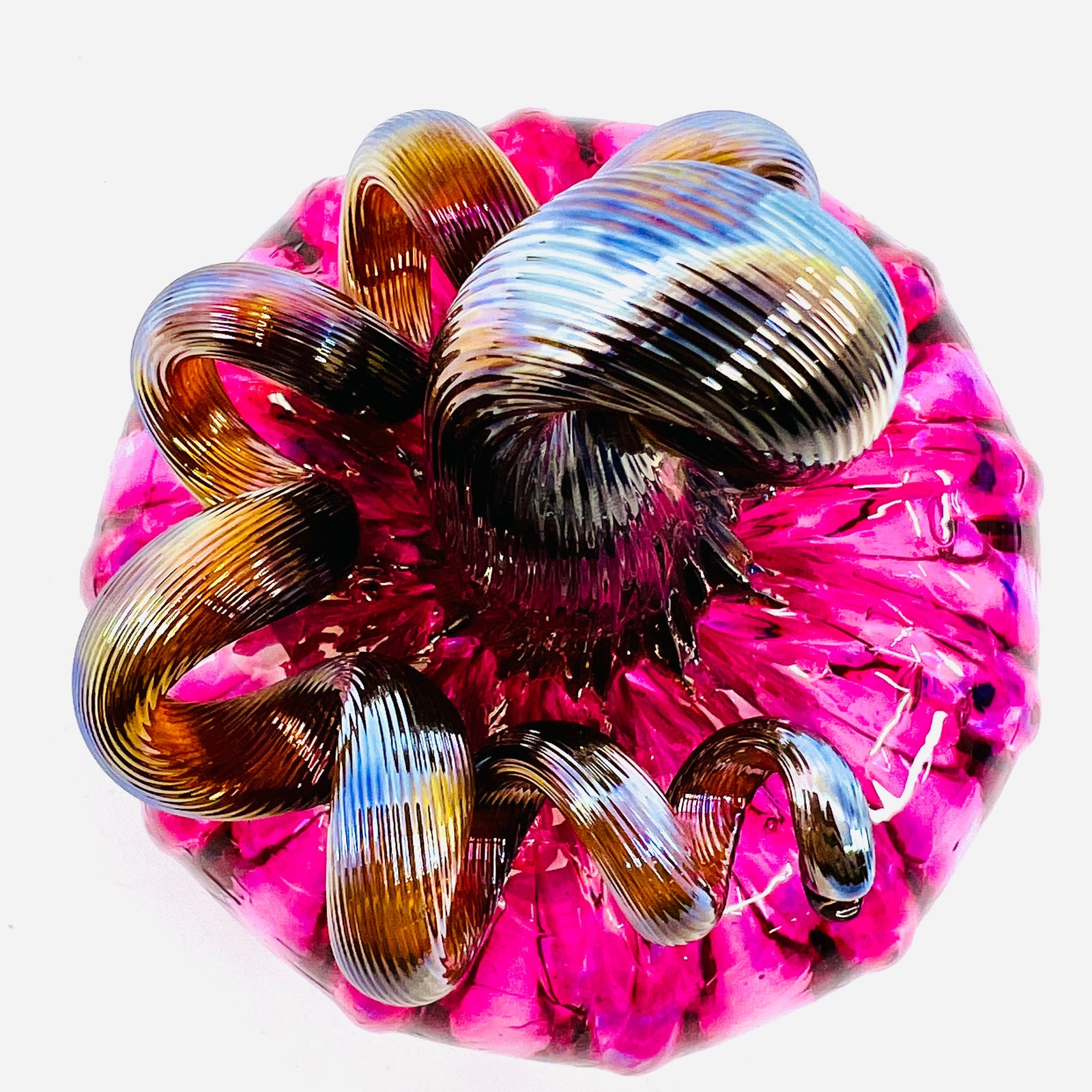 Mini Pumpkin, Tourmaline Pumpkin Luke Adams Glass Blowing Studio 