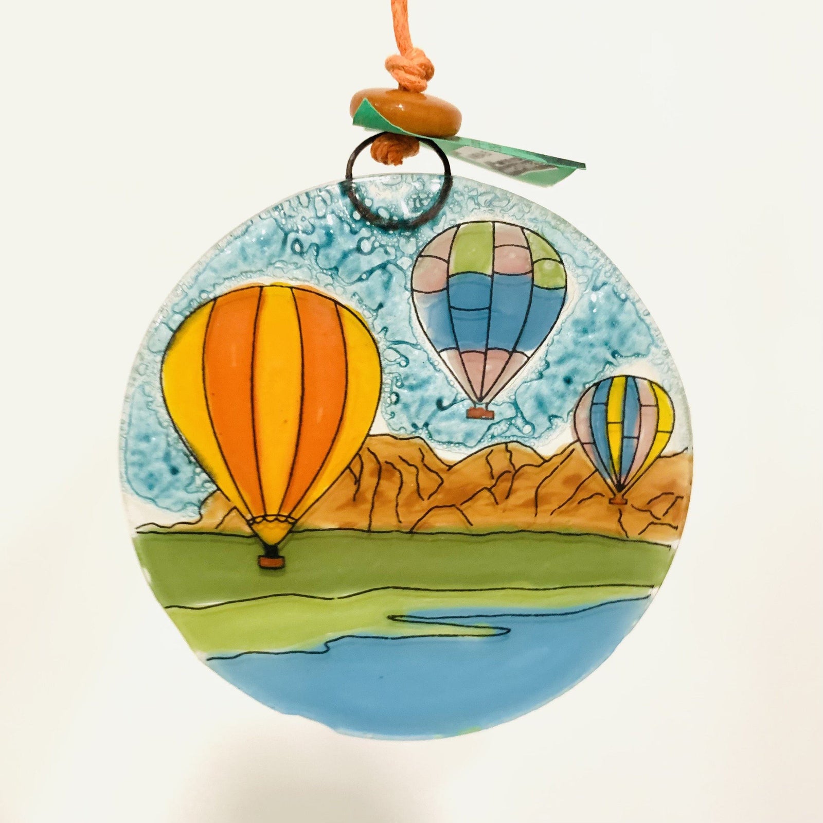 Fair Trade Ornament 169 Hot Air Balloons Over Canyon Ornament Pam Peana 