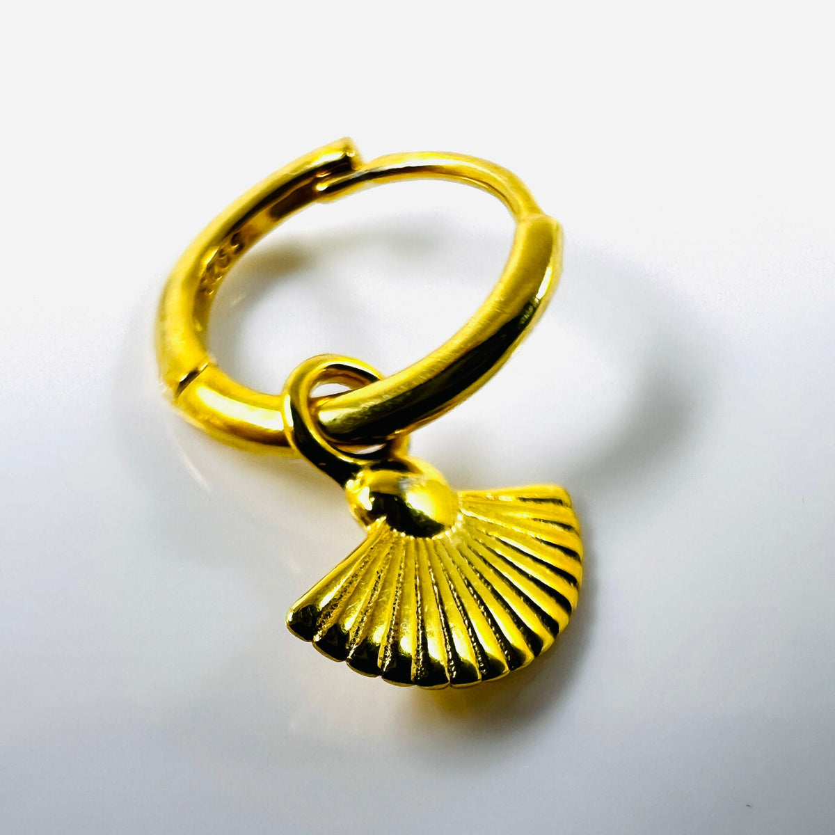 Tiny Gold Fan Earrings Jewelry Felix Z 