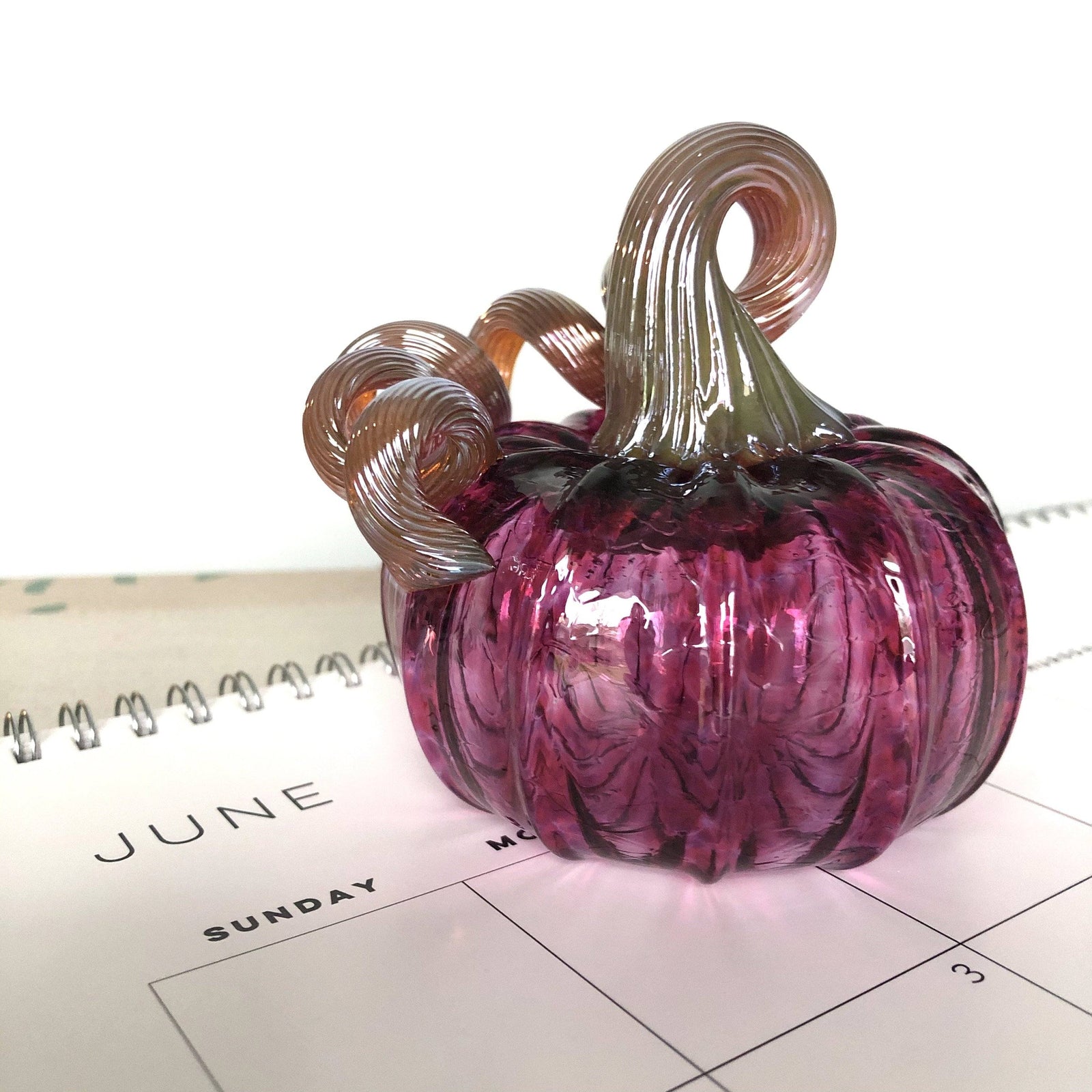 June Birthstone Pumpkin Luke Adams Glass Blowing Studio 