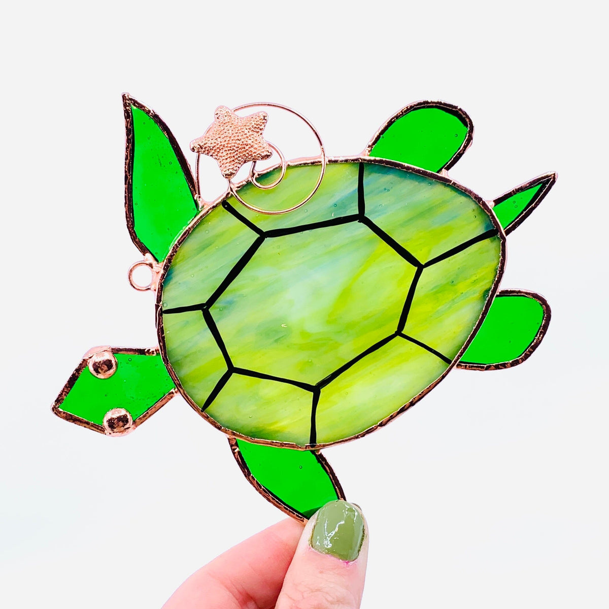 Stained Glass Suncatcher, Sea Turtle Ornament Gift Essentials 