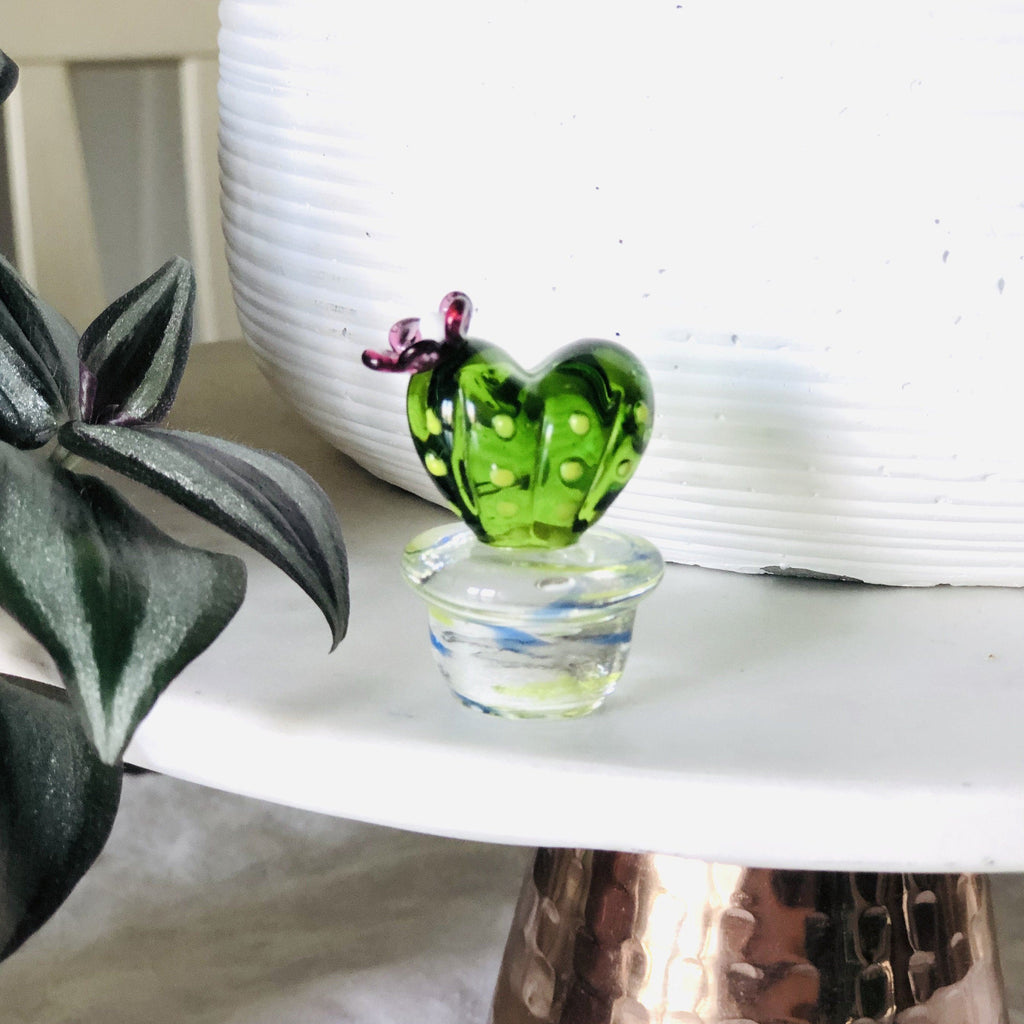 Glass Cactus Hoya Heart 373 - Luke Adams Glass Blowing Studio