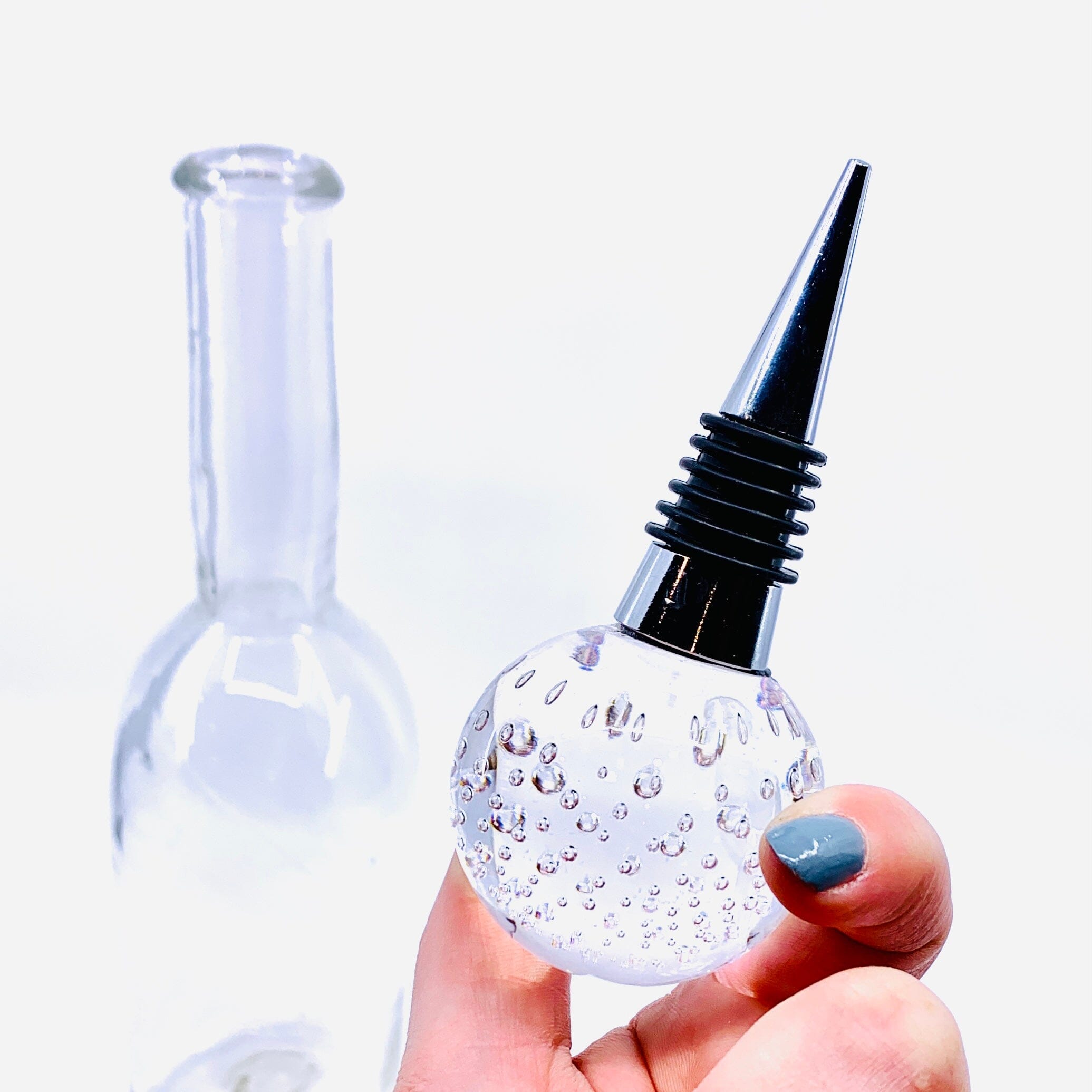 Glass Wine Stopper, Bubble - Last One