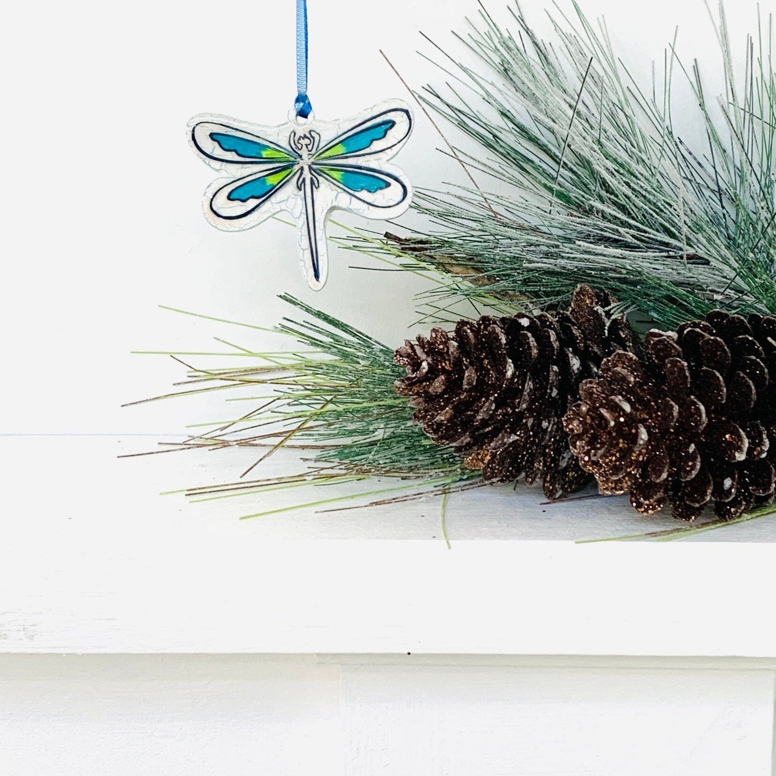 Recycled Wood Ornament, Dragonfly Ornament Pam Peana 