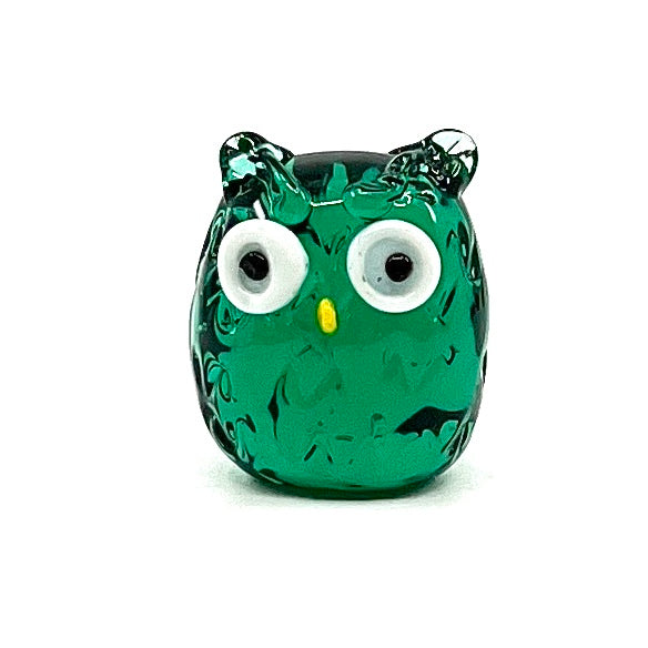Tiny Glass Owls - Green 