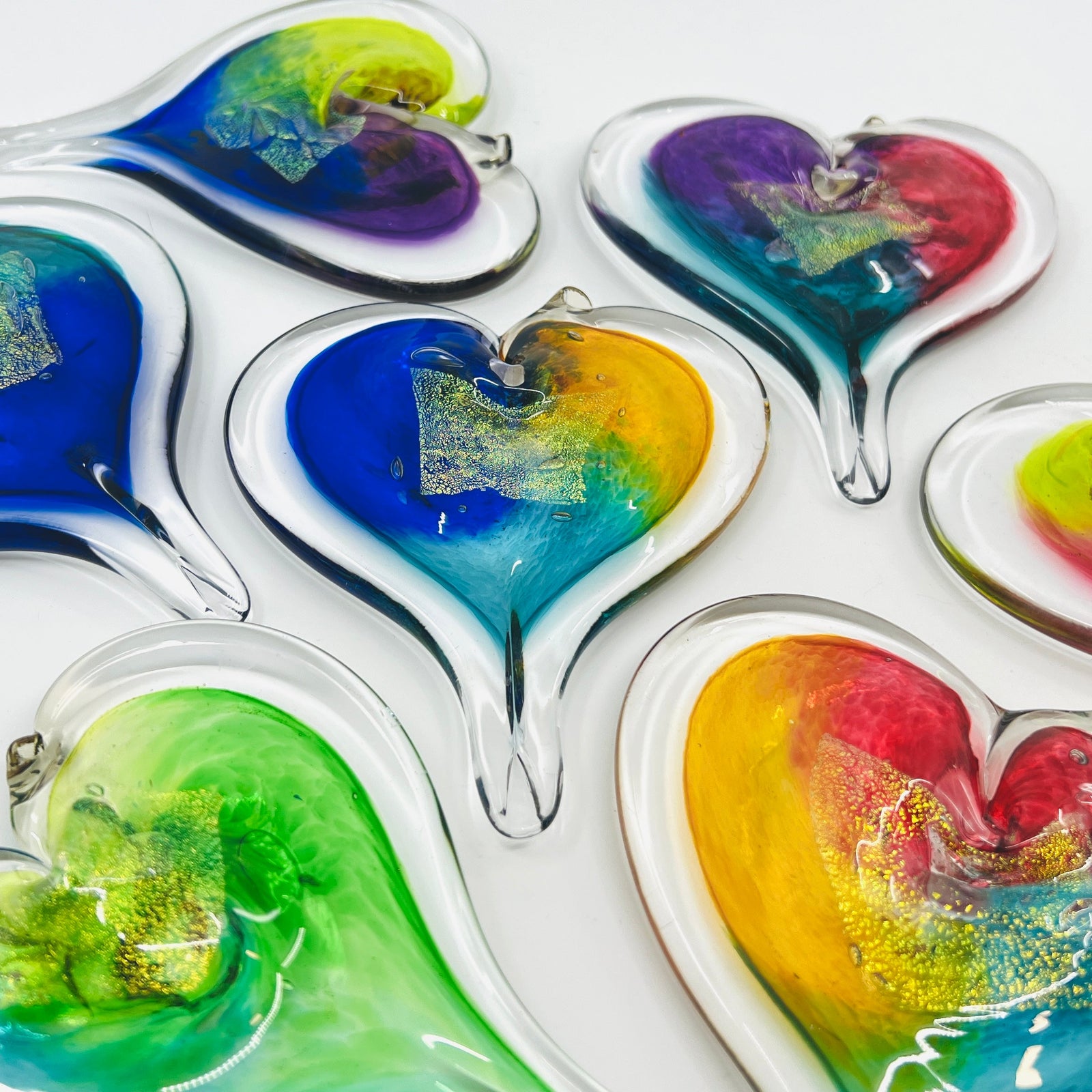 Medium Heart Suncatcher Luke Adams Glass Blowing Studio 